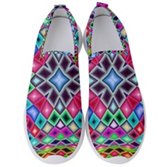 Kaleidoscope Pattern Sacred Geometry Men s Slip On Sneakers