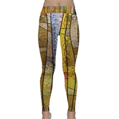 Stained Glass Window Colorful Classic Yoga Leggings by Pakrebo