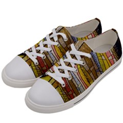 Stained Glass Window Colorful Women s Low Top Canvas Sneakers by Pakrebo