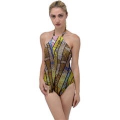 Stained Glass Window Colorful Go With The Flow One Piece Swimsuit by Pakrebo