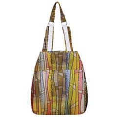 Stained Glass Window Colorful Center Zip Backpack