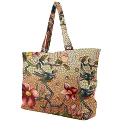 Flower Cubism Mosaic Vintage Simple Shoulder Bag