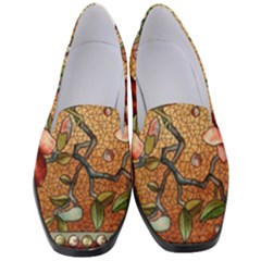 Flower Cubism Mosaic Vintage Women s Classic Loafer Heels by Pakrebo