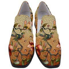 Flower Cubism Mosaic Vintage Slip On Heel Loafers by Pakrebo