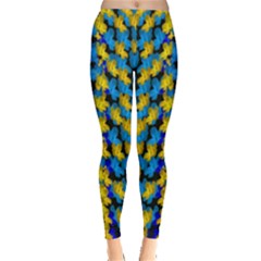 Flowers Coming From Above Ornate Decorative Leggings  by pepitasart