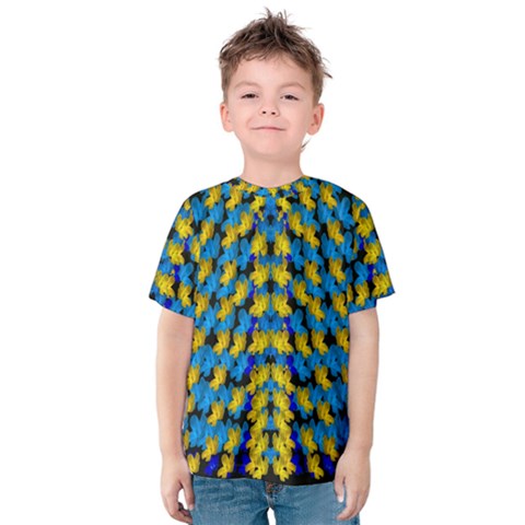 Flowers Coming From Above Ornate Decorative Kids  Cotton Tee by pepitasart