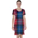 Blue & Red Plaid Short Sleeve Nightdress View1