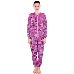 Pink Camouflage Army Military Girl Onepiece Jumpsuit (ladies)  by snek