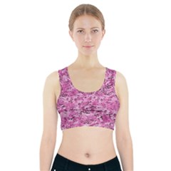 Pink Camouflage Army Military Girl Sports Bra With Pocket by snek