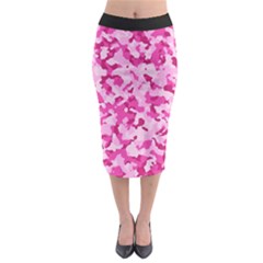 Standard Pink Camouflage Army Military Girl Funny Pattern Midi Pencil Skirt by snek