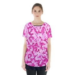 Standard Pink Camouflage Army Military Girl Funny Pattern Skirt Hem Sports Top by snek