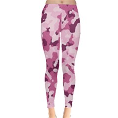 Standard Violet Pink Camouflage Army Military Girl Leggings  by snek