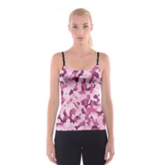 Standard Violet Pink Camouflage Army Military Girl Spaghetti Strap Top by snek