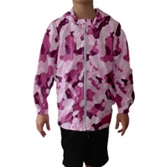 Standard Violet Pink Camouflage Army Military Girl Hooded Windbreaker (kids) by snek