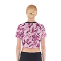 Standard Violet Pink Camouflage Army Military Girl Cotton Crop Top View2