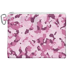 Standard Violet Pink Camouflage Army Military Girl Canvas Cosmetic Bag (xxl) by snek