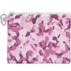 Standard Violet Pink Camouflage Army Military Girl Canvas Cosmetic Bag (xxxl) by snek