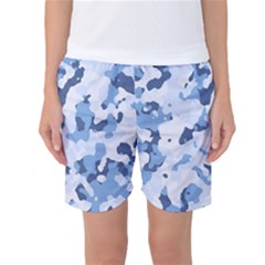 Standard Light Blue Camouflage Army Military Women s Basketball Shorts by snek