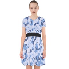 Standard Light Blue Camouflage Army Military Adorable In Chiffon Dress