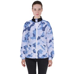 Standard Light Blue Camouflage Army Military High Neck Windbreaker (women)