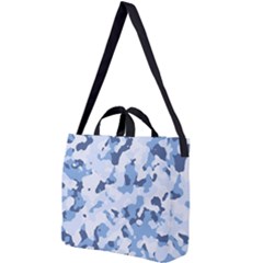 Standard Light Blue Camouflage Army Military Square Shoulder Tote Bag by snek