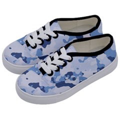 Standard Light Blue Camouflage Army Military Kids  Classic Low Top Sneakers by snek