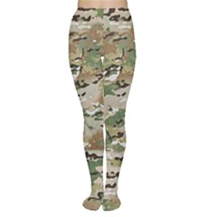 Wood Camouflage Military Army Green Khaki Pattern Tights by snek