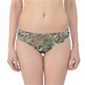 Wood camouflage military army green khaki pattern Hipster Bikini Bottoms View1