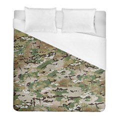 Wood Camouflage Military Army Green Khaki Pattern Duvet Cover (full/ Double Size) by snek