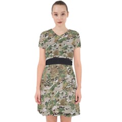 Wood Camouflage Military Army Green Khaki Pattern Adorable In Chiffon Dress by snek