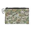 Wood camouflage military army green khaki pattern Canvas Cosmetic Bag (Large) View1