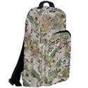 Wood camouflage military army green khaki pattern Double Compartment Backpack View2