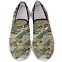 Wood camouflage military army green khaki pattern Men s Slip On Sneakers View1