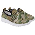 Wood camouflage military army green khaki pattern Kids  Slip On Sneakers View3