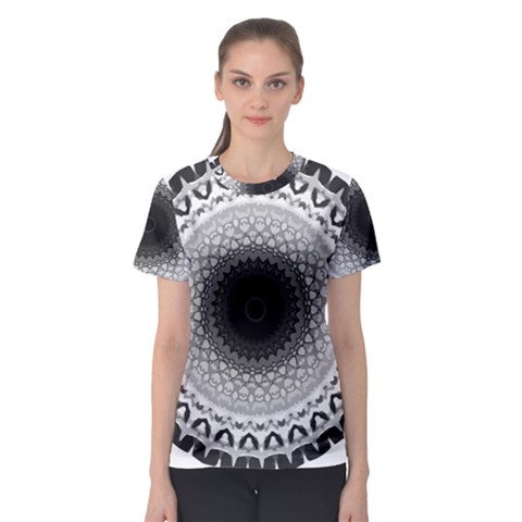 Mandala Calming Coloring Page Women s Sport Mesh Tee by Pakrebo