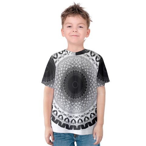 Mandala Calming Coloring Page Kids  Cotton Tee by Pakrebo