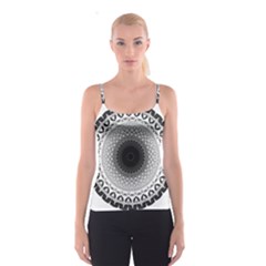 Mandala Calming Coloring Page Spaghetti Strap Top by Pakrebo