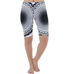 Mandala Calming Coloring Page Cropped Leggings  by Pakrebo