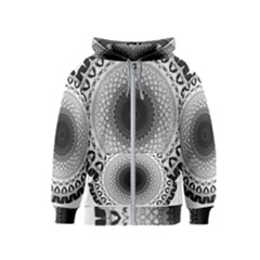 Mandala Calming Coloring Page Kids  Zipper Hoodie by Pakrebo