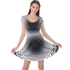 Mandala Calming Coloring Page Cap Sleeve Dress by Pakrebo