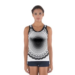 Mandala Calming Coloring Page Sport Tank Top  by Pakrebo