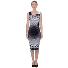 Mandala Calming Coloring Page Sleeveless Pencil Dress