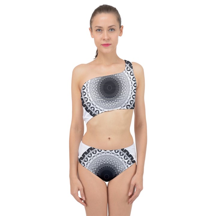 Mandala Calming Coloring Page Spliced Up Two Piece Swimsuit