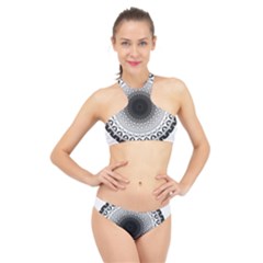 Mandala Calming Coloring Page High Neck Bikini Set by Pakrebo