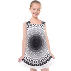 Mandala Calming Coloring Page Kids  Cross Back Dress by Pakrebo