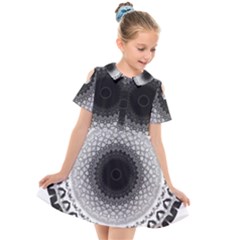 Mandala Calming Coloring Page Kids  Short Sleeve Shirt Dress by Pakrebo