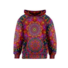 Kaleidoscope Pattern Ornament Kids  Pullover Hoodie by Pakrebo