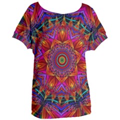 Kaleidoscope Pattern Ornament Women s Oversized Tee by Pakrebo