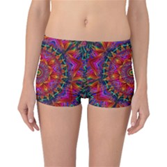 Kaleidoscope Pattern Ornament Boyleg Bikini Bottoms by Pakrebo