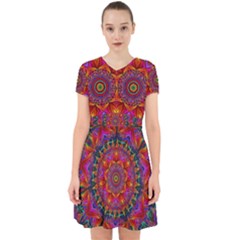 Kaleidoscope Pattern Ornament Adorable In Chiffon Dress by Pakrebo